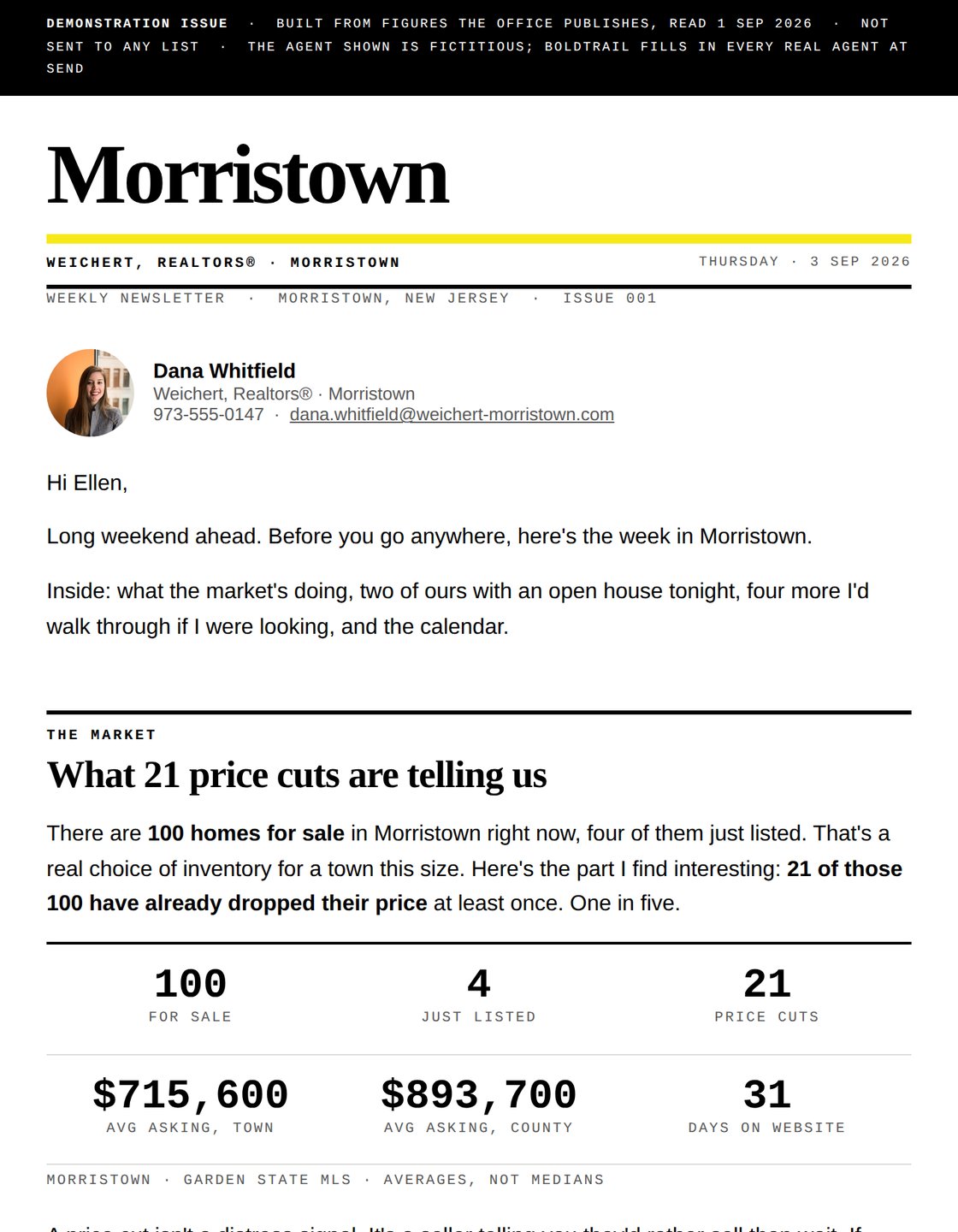 The Morristown issue.